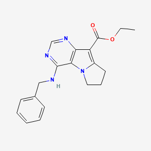molecular formula C19H20N4O2 B5539816 ethyl 4-(benzylamino)-7,8-dihydro-6H-pyrimido[4,5-b]pyrrolizine-9-carboxylate 