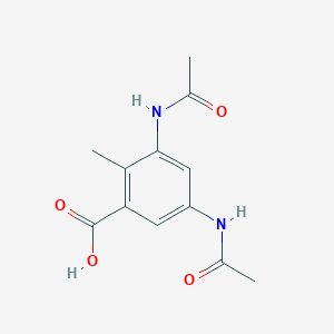 molecular formula C12H14N2O4 B5539836 3,5-bis(acetylamino)-2-methylbenzoic acid 