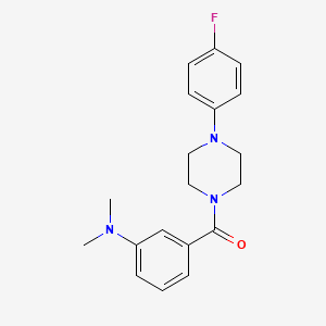 molecular formula C19H22FN3O B5539843 (3-{[4-(4-fluorophenyl)-1-piperazinyl]carbonyl}phenyl)dimethylamine 