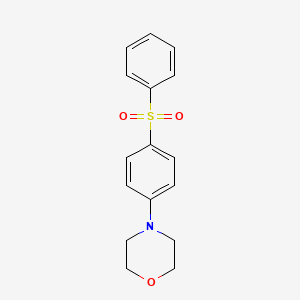 molecular formula C16H17NO3S B5539856 4-[4-(苯磺酰基)苯基]吗啉 