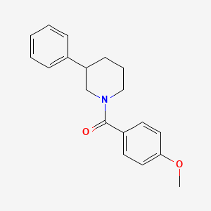 molecular formula C19H21NO2 B5539971 1-(4-甲氧基苯甲酰)-3-苯基哌啶 