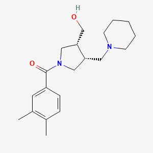 molecular formula C20H30N2O2 B5539979 [(3R*,4R*)-1-(3,4-二甲基苯甲酰)-4-(哌啶-1-基甲基)吡咯烷-3-基]甲醇 