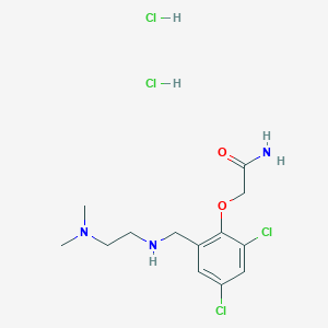 molecular formula C13H21Cl4N3O2 B5539996 2-[2,4-dichloro-6-({[2-(dimethylamino)ethyl]amino}methyl)phenoxy]acetamide dihydrochloride 