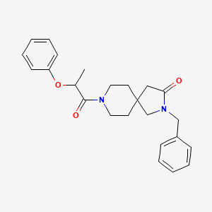molecular formula C24H28N2O3 B5540068 2-苄基-8-(2-苯氧基丙酰基)-2,8-二氮杂螺[4.5]癸烷-3-酮 