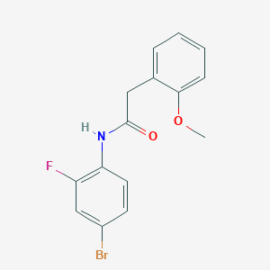 molecular formula C15H13BrFNO2 B5540080 N-(4-bromo-2-fluorophenyl)-2-(2-methoxyphenyl)acetamide 