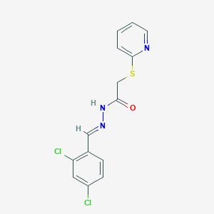 molecular formula C14H11Cl2N3OS B5540095 N'-(2,4-二氯苄叉亚甲基)-2-(2-吡啶硫基)乙酰肼 