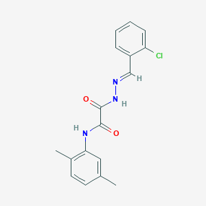molecular formula C17H16ClN3O2 B5540144 2-[2-(2-氯苄叉亚胺)肼基]-N-(2,5-二甲苯基)-2-氧代乙酰胺 
