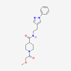 molecular formula C20H26N4O3 B5540153 1-(methoxyacetyl)-N-[2-(1-phenyl-1H-pyrazol-4-yl)ethyl]-4-piperidinecarboxamide 