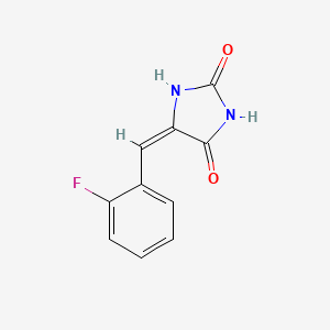 molecular formula C10H7FN2O2 B5540169 5-(2-氟苄叉）-2,4-咪唑烷二酮 
