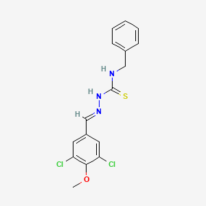molecular formula C16H15Cl2N3OS B5540175 3,5-dichloro-4-methoxybenzaldehyde N-benzylthiosemicarbazone 