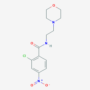 molecular formula C13H16ClN3O4 B5540179 2-chloro-N-[2-(4-morpholinyl)ethyl]-4-nitrobenzamide 