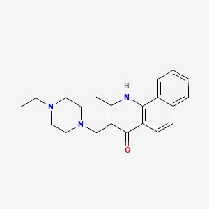 molecular formula C21H25N3O B5540199 3-[(4-乙基-1-哌嗪基)甲基]-2-甲基苯并[h]喹啉-4-醇 CAS No. 6165-93-1