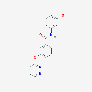 molecular formula C19H17N3O3 B5540203 N-(3-甲氧苯基)-3-[(6-甲基-3-吡啶嗪基)氧基]苯甲酰胺 