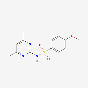 molecular formula C13H15N3O3S B5540221 N-(4,6-dimethyl-2-pyrimidinyl)-4-methoxybenzenesulfonamide 