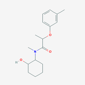 molecular formula C17H25NO3 B5540253 N-(2-羟基环己基)-N-甲基-2-(3-甲基苯氧基)丙酰胺 