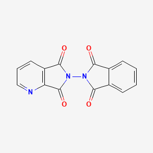 molecular formula C15H7N3O4 B5540262 6-(1,3-dioxo-1,3-dihydro-2H-isoindol-2-yl)-5H-pyrrolo[3,4-b]pyridine-5,7(6H)-dione 