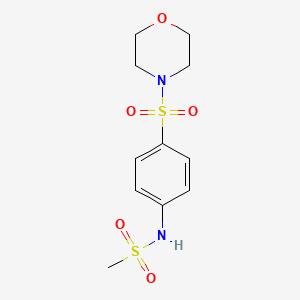 molecular formula C11H16N2O5S2 B5540286 N-[4-(4-吗啉磺酰基)苯基]甲磺酰胺 