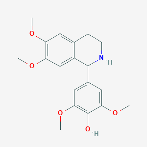 molecular formula C19H23NO5 B5540320 4-(6,7-dimethoxy-1,2,3,4-tetrahydro-1-isoquinolinyl)-2,6-dimethoxyphenol 