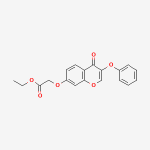 molecular formula C19H16O6 B5540335 ethyl [(4-oxo-3-phenoxy-4H-chromen-7-yl)oxy]acetate 