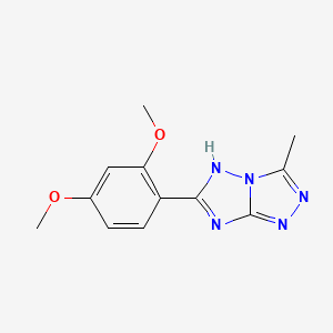 molecular formula C12H13N5O2 B5540357 6-(2,4-二甲氧基苯基)-3-甲基-5H-[1,2,4]三唑并[4,3-b][1,2,4]三唑 