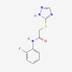 molecular formula C10H9FN4OS B5540370 N-(2-氟苯基)-2-(4H-1,2,4-三唑-3-硫基)乙酰胺 