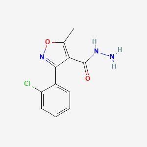 molecular formula C11H10ClN3O2 B5540402 3-(2-氯苯基)-5-甲基-4-异恶唑甲酰肼 
