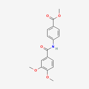 molecular formula C17H17NO5 B5540441 4-[(3,4-二甲氧基苯甲酰)氨基]苯甲酸甲酯 