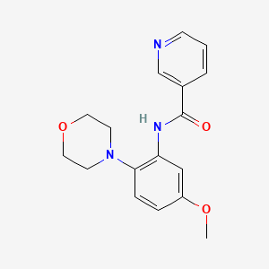 molecular formula C17H19N3O3 B5540448 N-[5-methoxy-2-(4-morpholinyl)phenyl]nicotinamide 