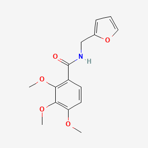 molecular formula C15H17NO5 B5540485 N-(2-呋喃甲基)-2,3,4-三甲氧基苯甲酰胺 