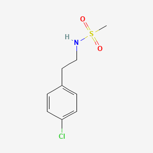 molecular formula C9H12ClNO2S B5540506 N-[2-(4-氯苯基)乙基]甲磺酰胺 