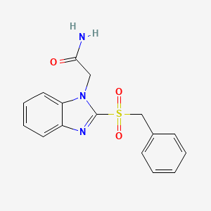molecular formula C16H15N3O3S B5540521 2-[2-(benzylsulfonyl)-1H-benzimidazol-1-yl]acetamide 