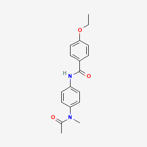molecular formula C18H20N2O3 B5540529 N-{4-[acetyl(methyl)amino]phenyl}-4-ethoxybenzamide 
