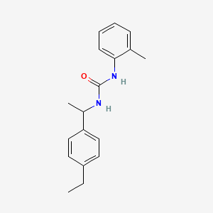molecular formula C18H22N2O B5540578 N-[1-(4-ethylphenyl)ethyl]-N'-(2-methylphenyl)urea 