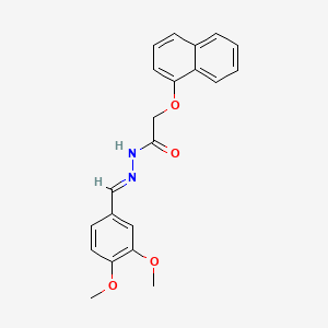 molecular formula C21H20N2O4 B5540591 N'-(3,4-二甲氧基亚苄基)-2-(1-萘氧基)乙酰肼 