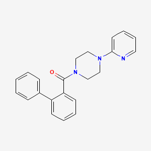molecular formula C22H21N3O B5540605 1-(2-联苯甲酰基)-4-(2-吡啶基)哌嗪 