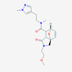 molecular formula C19H26N4O4 B5540608 (3aR*,6S*)-2-(2-甲氧基乙基)-N-甲基-N-[2-(1-甲基-1H-吡唑-4-基)乙基]-1-氧代-1,2,3,6,7,7a-六氢-3a,6-环氧异吲哚-7-甲酰胺 