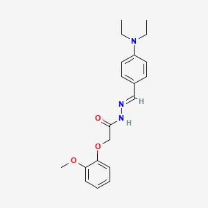 molecular formula C20H25N3O3 B5540633 N'-[4-(diethylamino)benzylidene]-2-(2-methoxyphenoxy)acetohydrazide 