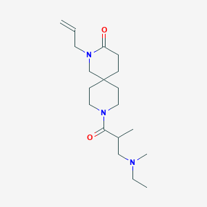 molecular formula C19H33N3O2 B5540640 2-allyl-9-{3-[ethyl(methyl)amino]-2-methylpropanoyl}-2,9-diazaspiro[5.5]undecan-3-one 