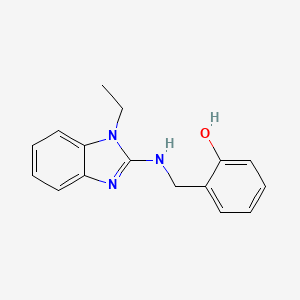molecular formula C16H17N3O B5540655 2-{[(1-乙基-1H-苯并咪唑-2-基)氨基]甲基}苯酚 