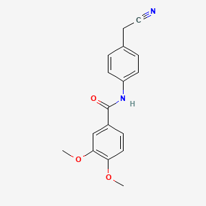 molecular formula C17H16N2O3 B5540676 N-[4-(氰甲基)苯基]-3,4-二甲氧基苯甲酰胺 