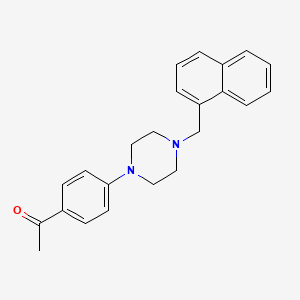 molecular formula C23H24N2O B5540698 1-{4-[4-(1-naphthylmethyl)-1-piperazinyl]phenyl}ethanone 