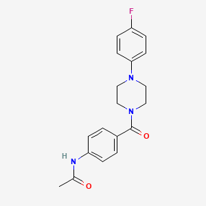 molecular formula C19H20FN3O2 B5540705 N-(4-{[4-(4-fluorophenyl)-1-piperazinyl]carbonyl}phenyl)acetamide 