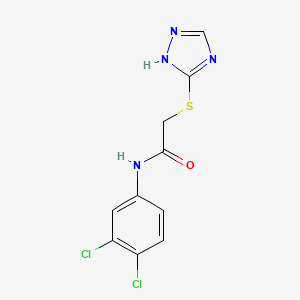 molecular formula C10H8Cl2N4OS B5540719 N-(3,4-dichlorophenyl)-2-(4H-1,2,4-triazol-3-ylthio)acetamide 