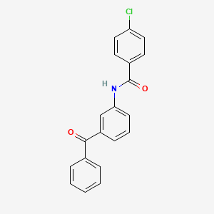 molecular formula C20H14ClNO2 B5540734 N-(3-benzoylphenyl)-4-chlorobenzamide 