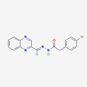 molecular formula C17H13BrN4O B5540737 2-(4-bromophenyl)-N'-(2-quinoxalinylmethylene)acetohydrazide 