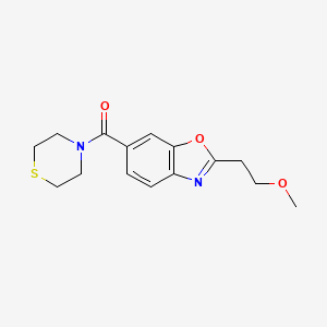 molecular formula C15H18N2O3S B5540749 2-(2-甲氧基乙基)-6-(硫代吗啉-4-羰基)-1,3-苯并恶唑 