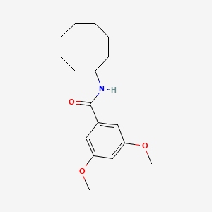 molecular formula C17H25NO3 B5540757 N-环辛基-3,5-二甲氧基苯甲酰胺 