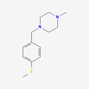 molecular formula C13H20N2S B5540789 1-甲基-4-[4-(甲硫基)苄基]哌嗪 