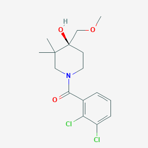 molecular formula C16H21Cl2NO3 B5540799 (4S*)-1-(2,3-dichlorobenzoyl)-4-(methoxymethyl)-3,3-dimethylpiperidin-4-ol 
