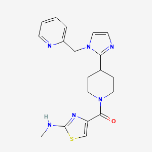 molecular formula C19H22N6OS B5540804 N-methyl-4-({4-[1-(pyridin-2-ylmethyl)-1H-imidazol-2-yl]piperidin-1-yl}carbonyl)-1,3-thiazol-2-amine 